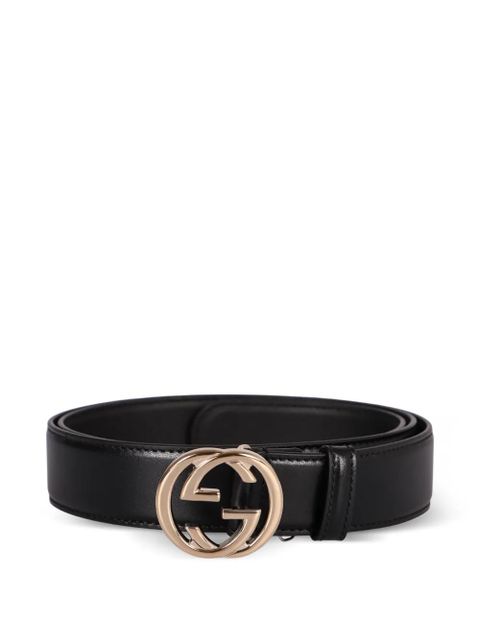Gucci logo buckle leather belt - Black - zdjęcie produktu nr 1