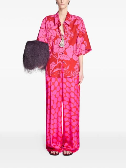 DRIES VAN NOTEN floral-print shirt - Pink - zdjęcie produktu nr 2