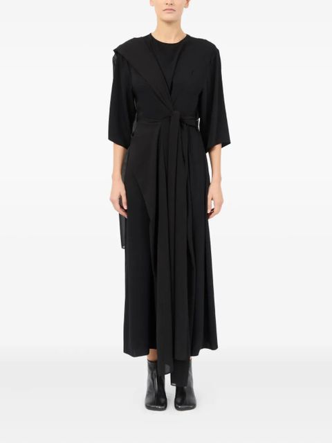 MM6 Maison Margiela asymmetric midi dress - Black