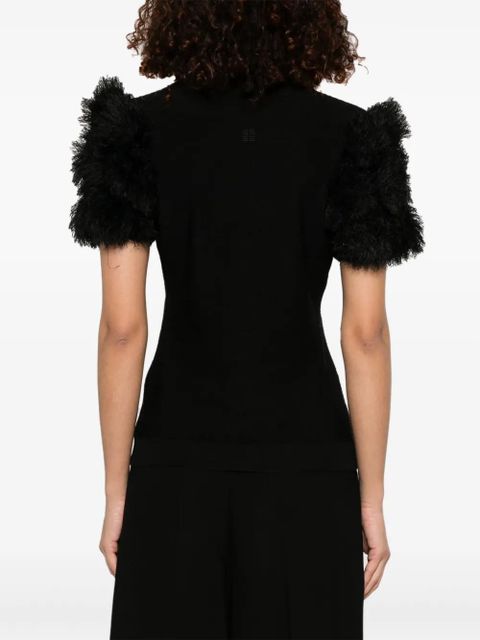 Givenchy pompom-detail polo top - Black - zdjęcie produktu nr 2