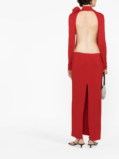 Magda Butrym open-back long-sleeve dress - Red