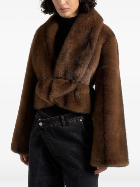 Manière De Voir Nola faux-fur jacket - Brown