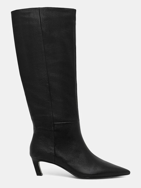 Calvin Klein kozaki skórzane ESS KITTEN HEEL LONG BOOTS - zdjęcie produktu nr 1