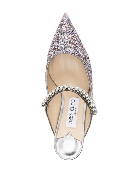 Jimmy Choo Bling 65mm glittery mules - Pink