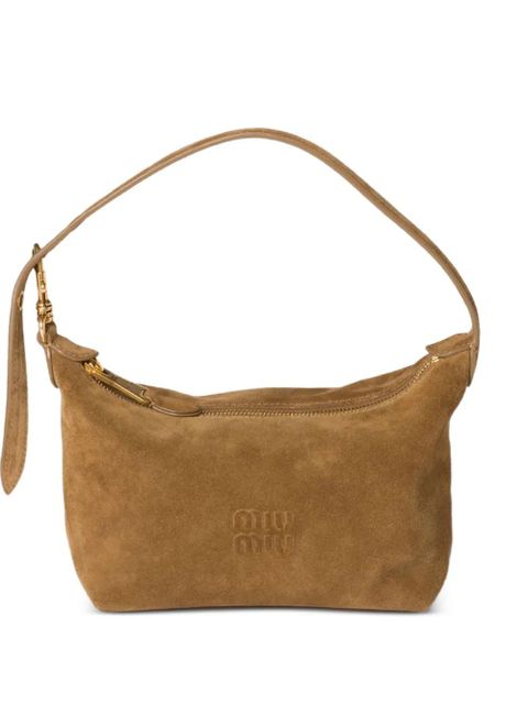 Miu Miu suede shoulder bag - Brown - zdjęcie produktu nr 1