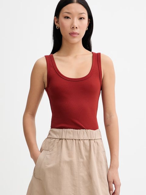 Marc O'Polo top damski bawełniany z elastanem - zdjęcie produktu nr 1