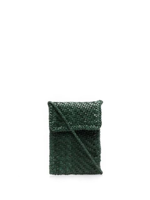 DRAGON DIFFUSION interwoven-design phone-case bag - Green