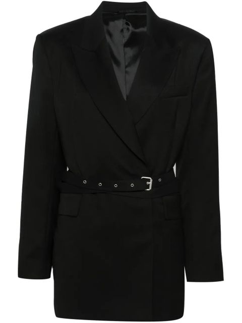 Acne Studios double-breasted herringbone blazer - Black - zdjęcie produktu nr 1