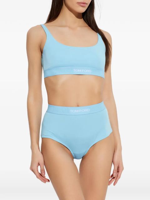TOM FORD logo bandeau bra - Blue