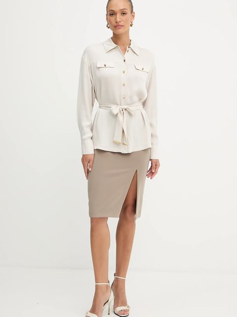 Marciano by Guess koszula ANITA damska kolor beżowy relaxed z kołnierzykiem klasycznym 5YGH13 7356A