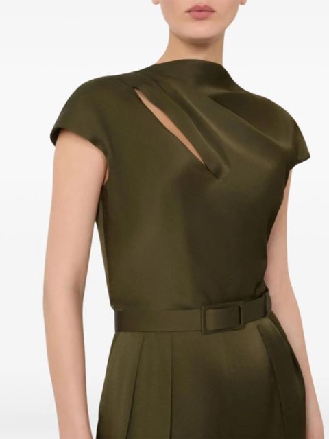 Max Mara cut-out belted jumpsuit - Green