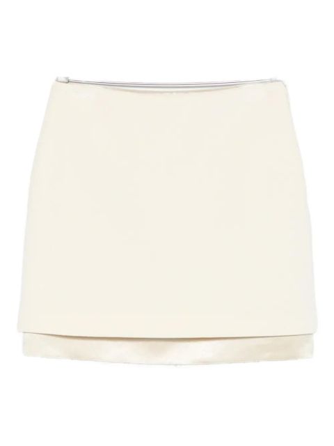 Jil Sander layered mini skirt - Neutrals