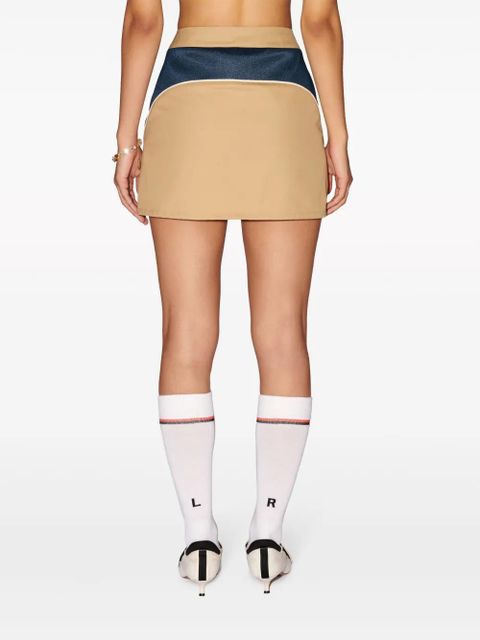 AMBUSH mesh-panelled cotton miniskirt - Neutrals