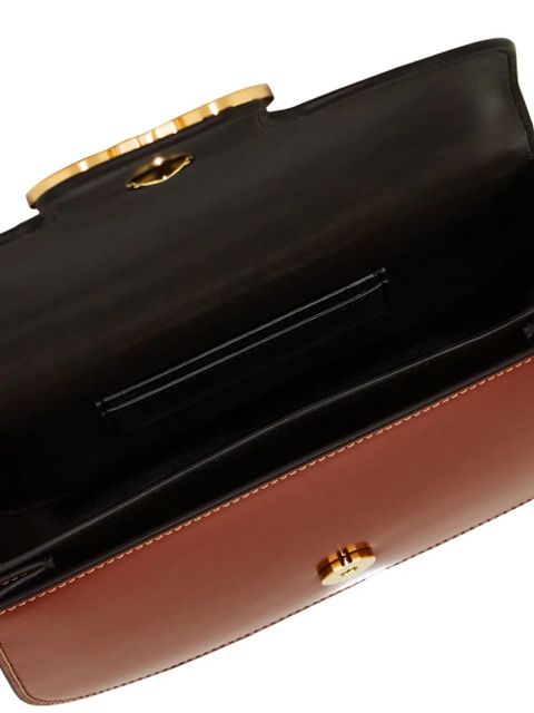 Ferragamo gancini flap crossbody bag - Brown