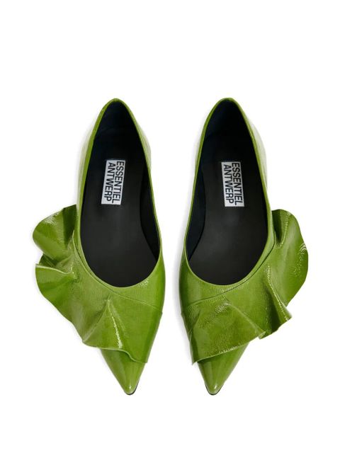 Essentiel Antwerp ruffled flat pumps - Green - zdjęcie produktu nr 2