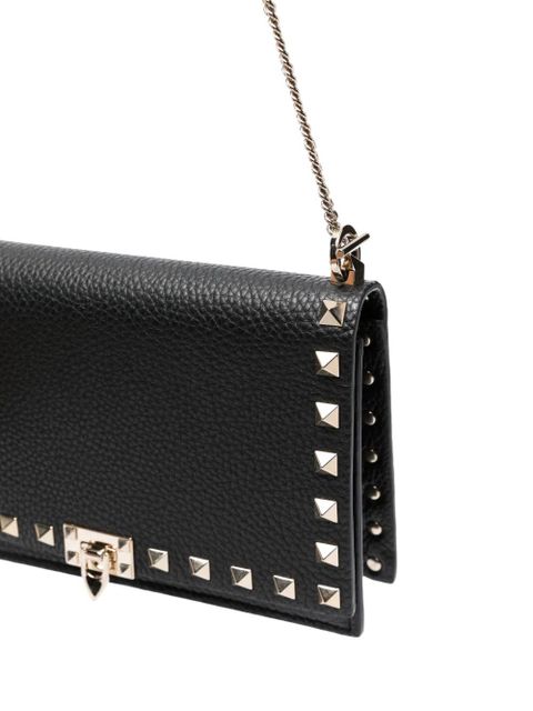 Valentino Garavani Rockstud leather crossbody bag - Black - zdjęcie produktu nr 2