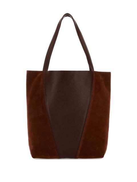 Chloé Spin leather suede tote bag - Brown - zdjęcie produktu nr 2