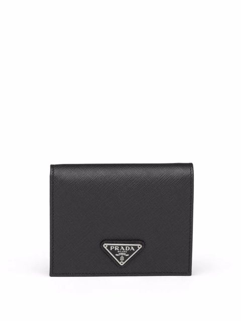 Prada triangle-logo saffiano leather wallet - Black - zdjęcie produktu nr 1