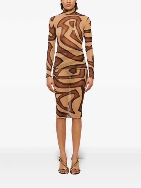 PUCCI Labirinto-print midi skirt - Neutrals - zdjęcie produktu nr 2