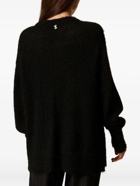 TWINSET butterfly-embroidered sweater - Black