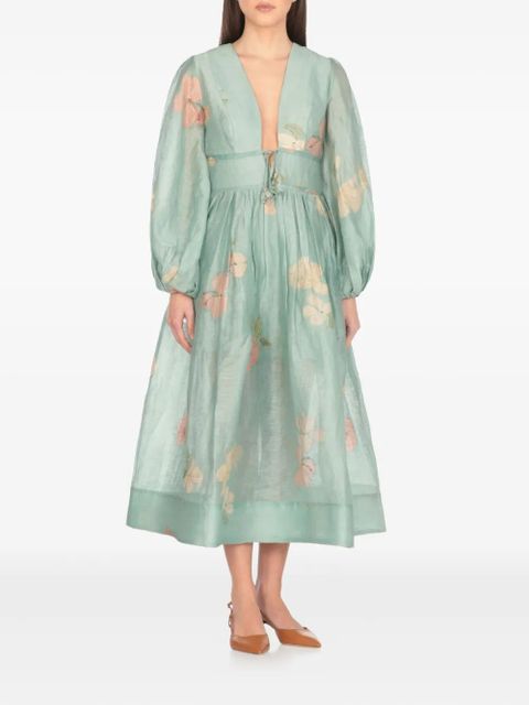 ZIMMERMANN floral-print dress - Blue - zdjęcie produktu nr 2