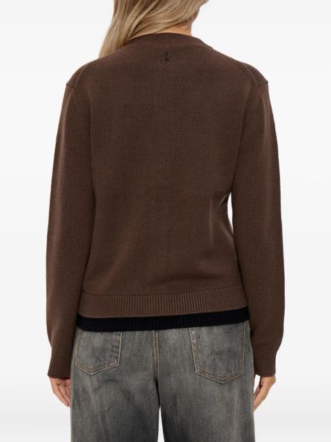 JW Anderson button-front wool cardigan - Brown