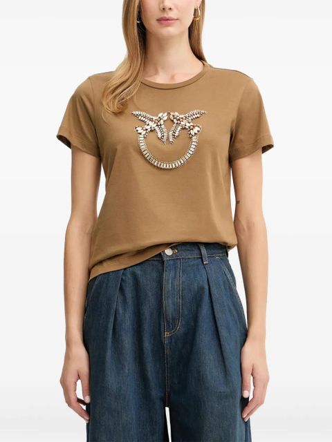 PINKO logo-embellished T-shirt - Brown - zdjęcie produktu nr 1