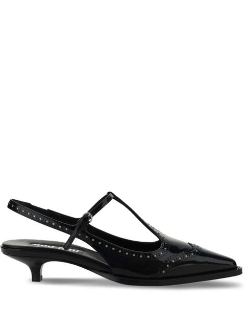 Miu Miu leather brogue pumps - Black - zdjęcie produktu nr 1