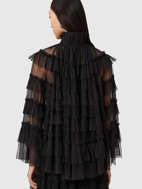 AllSaints bluzka damska kolor czarny gładka W018PD