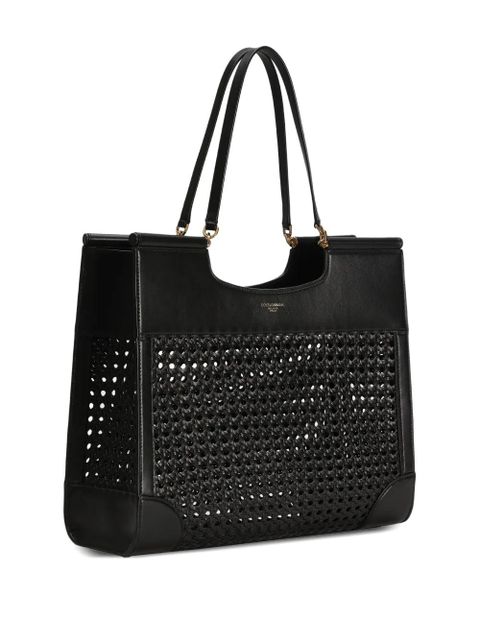 Dolce & Gabbana logo-stamp tote bag - Black