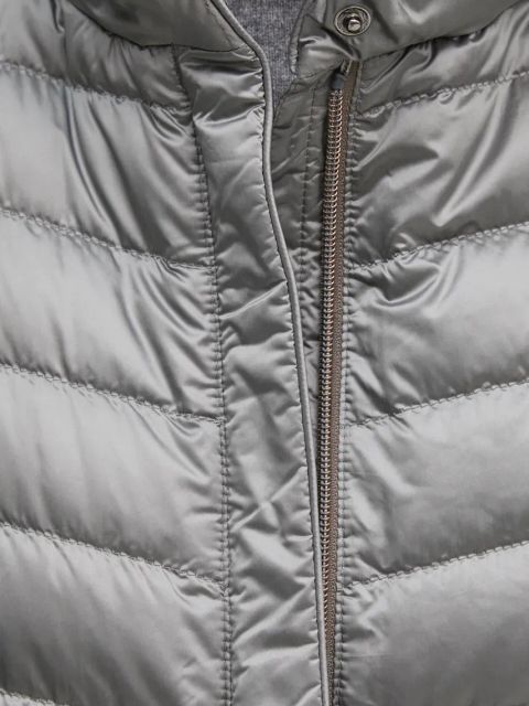 Geox kurtka puchowa damska kolor srebrny przejściowa W4625D-T3154-F9822