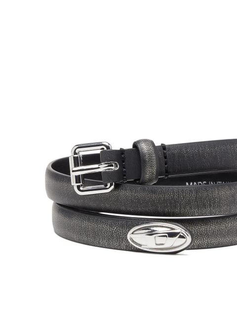 Diesel metallic-buckle leather belt - Black - zdjęcie produktu nr 2