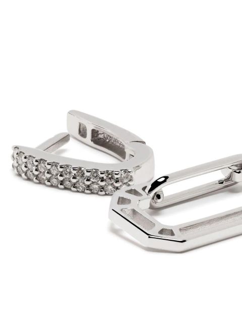 EÉRA crystal-embellished hoop earrings - Silver