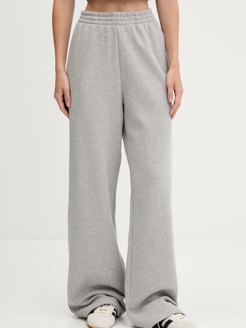 adidas Originals spodnie dresowe bawełniane Essentials damskie kolor szary melanżowe JW2811 - zdjęcie produktu nr 1