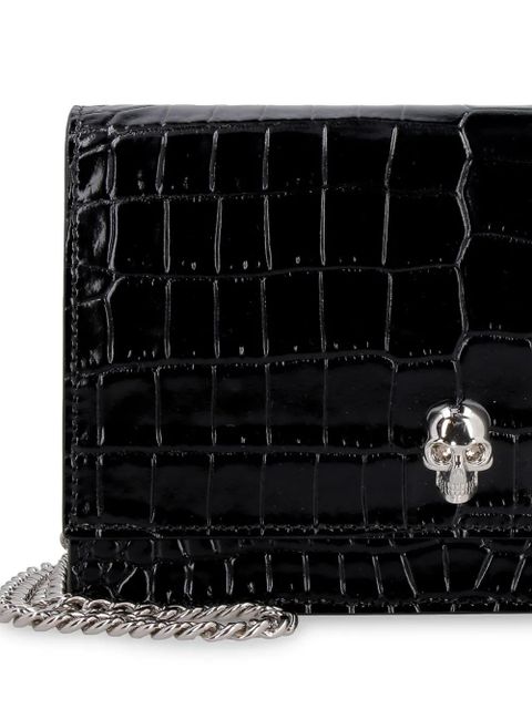 Alexander McQueen skull-embellished clutch bag - Black - zdjęcie produktu nr 2