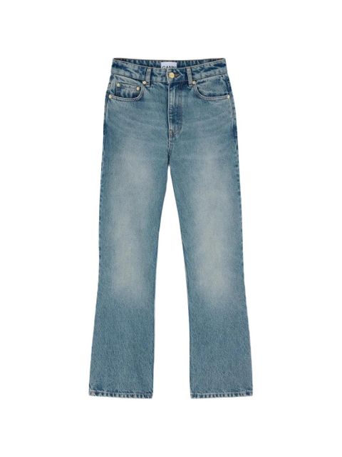 GANNI rigid cropped trousers - Blue - zdjęcie produktu nr 1
