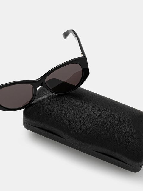 Balenciaga okulary przeciwsłoneczne damskie kolor czarny BB0455S