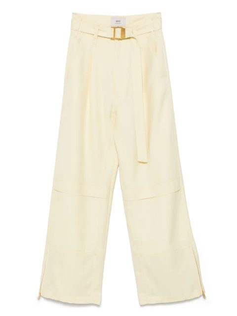 AMI Paris wide-leg trousers - Yellow