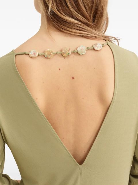 ERES Fabuleuse beade-detail mini dress - Green