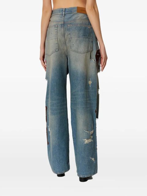 AMIRI distressed embellished jeans - Blue