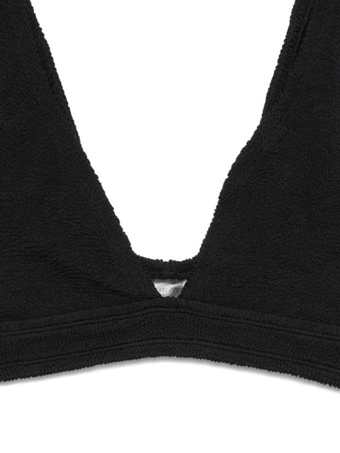 Hunza G V-neck wide straps beachwear - Black