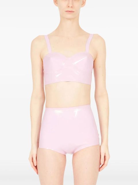 Maison Margiela latex balconette bra - Pink - zdjęcie produktu nr 2