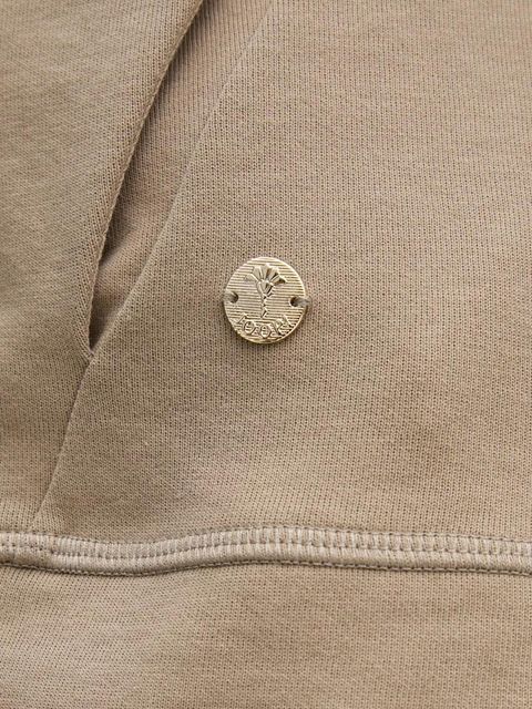 Joop! bluza damska kolor beżowy z kapturem gładka