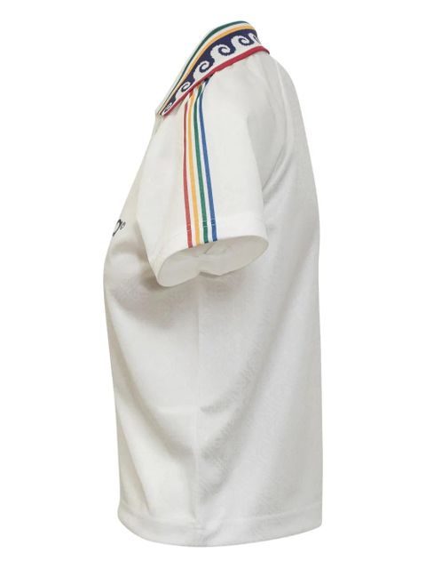 Casablanca logo-print polo top - White