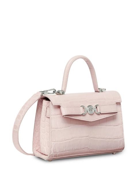 Versace small Medusa '95 croc-effect tote bag - Pink
