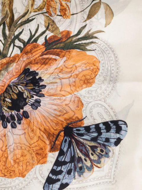 ETRO floral-print silk scarf - Neutrals