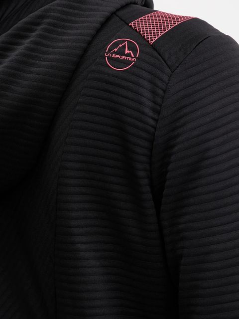 LA Sportiva bluza sportowa Mood damska kolor czarny z kapturem gładka ZACF002