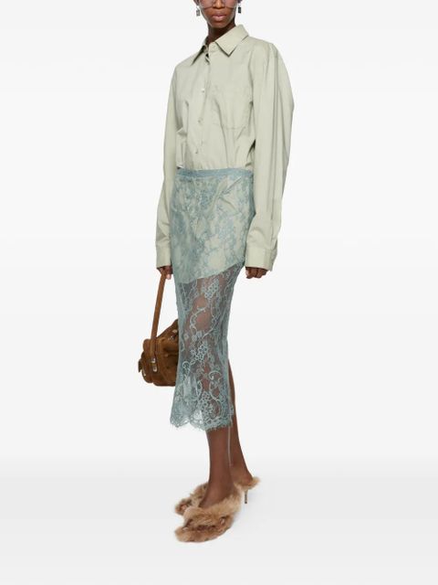 Acne Studios shearling-trimmed kitten-heel sandals - Neutrals