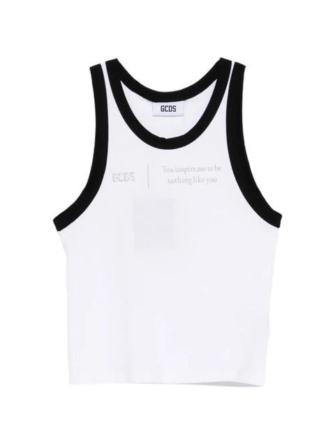 GCDS sleeveless round-neck tank top - White - zdjęcie produktu nr 1