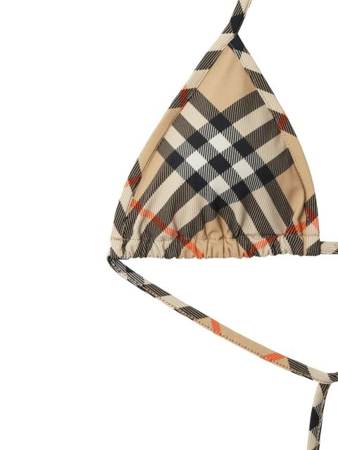 Burberry checked bikini top - Neutrals - zdjęcie produktu nr 2